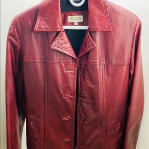 Vintage real cowhide leather jacket
